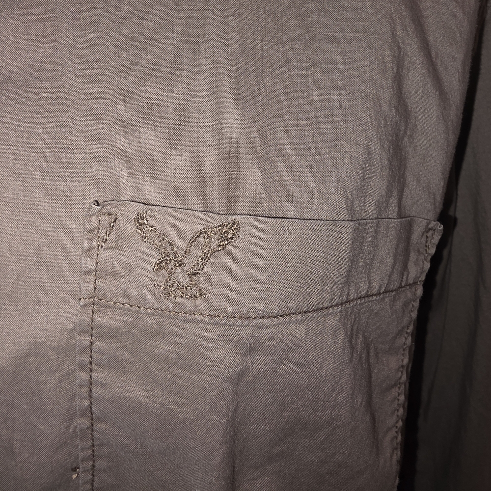 American Eagle Outfitters Brown Casual Button-Down Shirt - Picture 3 of 8